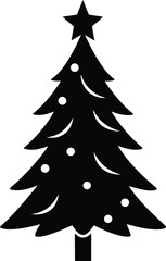 Obraz premium christmas tree silhouette christmas tree icon iso.eps