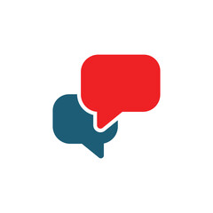 bubble chat text icon logo vector