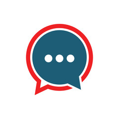 bubble chat text icon logo vector
