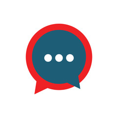 bubble chat text icon logo vector