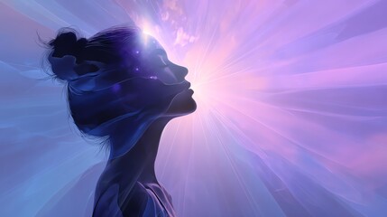 A silhouette reflecting inner peace and inspiration. Third eye awakening system, proven third eye awakening system for insight, third eye awakening system unlocking spirit