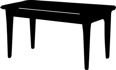 Simple Wooden Table Outline Illustration