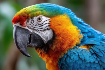 Fototapeta premium Close up of a colorful macaw parrot