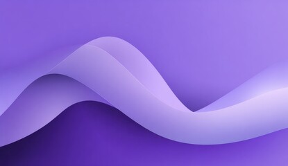 Abstract background with flowing, layered, light purple ribbons on a deeper purple backdrop