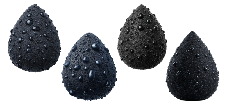 Textured Black Droplets with Water Drops