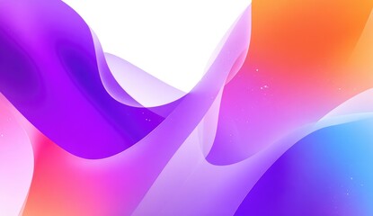 Abstract flowing shapes in vibrant colors