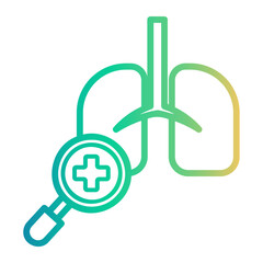 lungs Line Gradient Icon