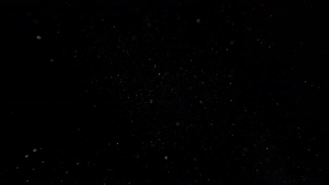 Super Slow Motion Dust Particles Floating in Air, Atmospheric Overlay at 1000fps