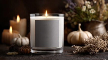 Halloween candle mockup