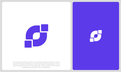 Abstract Technology Logo Design Template. Icons For Business of Luxury and Elegant.	