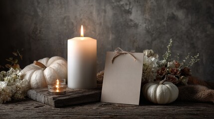Halloween candle mockup