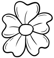 black and white flower