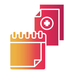 annual checkup Gradient icon