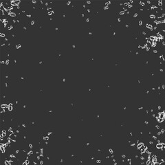 School math notebook cover. White chalk numbers