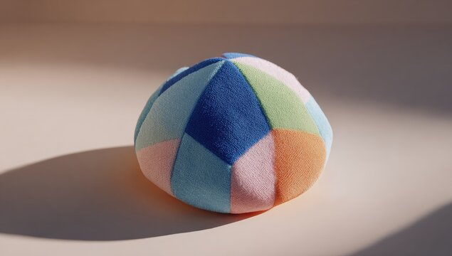 Multicolored, textured sphere - Powered by Adobe