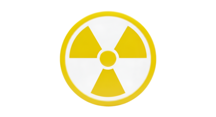 Radioactive Symbol on Black Background