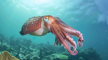 Giant Cuttlefish in Ocean: Rare Footage of Giant Cuttlefish in Ocean, Deep-Ocean Giant Cuttlefish Habits, Camouflaged Giant Cuttlefish in Ocean—Fascinating Deep-Sea Creature