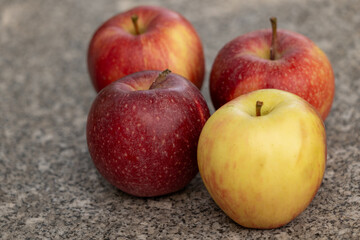 red apples on a white background