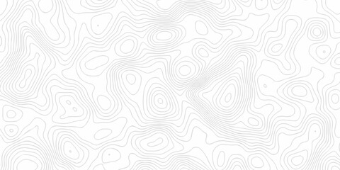 white line topography map geography relief diagram texture design. Topography white background and black line world map texture design. Lines Topographic contour lines grid map seamless pattern.

