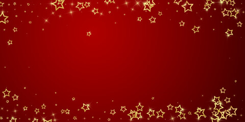 Gold sparkling star confetti.