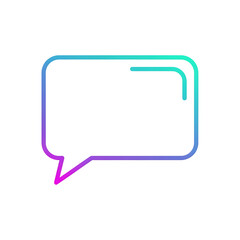 Naklejka premium Colorful Chat Bubble with Gradient on Black Background Communication Concept