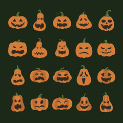 cute halloween pumpkin character