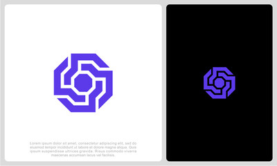 Abstract Technology Logo Design Template. Icons For Business of Luxury and Elegant.	