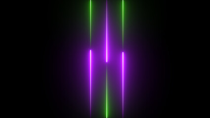 Halogen or led light lamps elements pack for night party or game design. Neon light up and down tubes set.