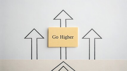 Motivational Concept of Growth and Progress with Arrow Design
