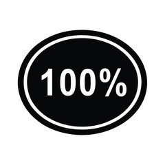 Vector art of 100 percent symbol. 100% vector icon