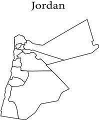 Jordan Map of administrative divisions