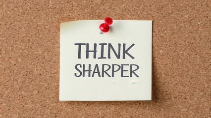 Motivational Note on Cork Board for Enhanced Thinking and Focus