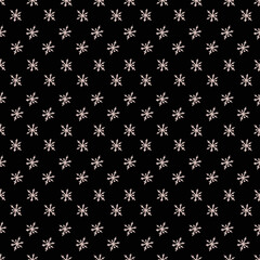 Christmas seamless pattern with snowflakes on a white background. Hand drawn illustration, design for textil and packaging