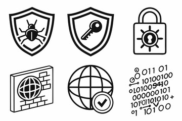 Fototapeta premium security icon set