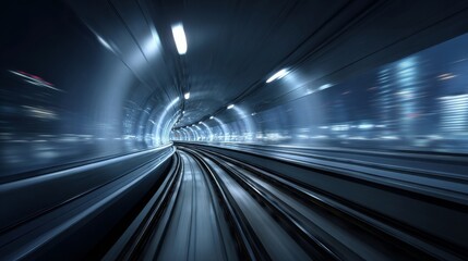 Obraz premium fast moving train