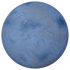 Obraz premium Fictional blue planet isolated transparent background 3d rendering 