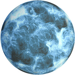 Fictional blue  planet isolated transparent background 3d rendering  © Zahaoha