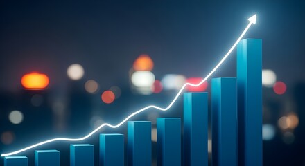 Financial Growth Chart Showing Positive Trend