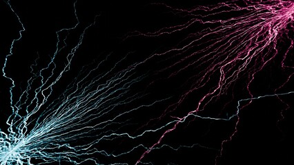 水色vsピンクのプラズマのエフェクト