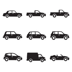 cars icons set
