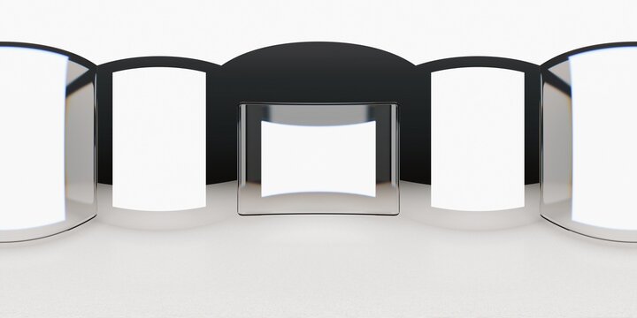 360&deg; HDRI from a bright render studio with high-key minimalist lighting. Great for commercial 3D rendering, product mockups, and clean scenes