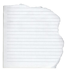 Ripped lined paper Images Torn paper of note book on transparent background
