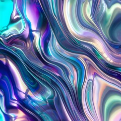 Colorful Fluid Metallic Abstract Background
