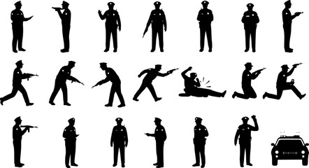 police officer icon siluit
