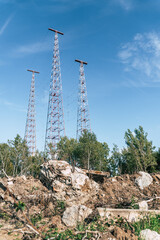 Radio Jamming Interference Towers from Socialist Communism Era in Slovakia