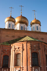 Domes of the Church of the Intercession of the Blessed Virgin Mary in Tula, Russia