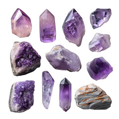Purple crystal collection
