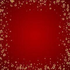 Gold sparkling star confetti.