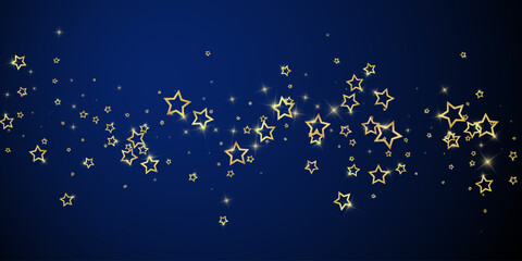 Fototapeta premium Christmas spirit. Scattered falling stars.
