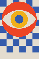 Abstract bauhaus Trendy neohaus shapes mid century